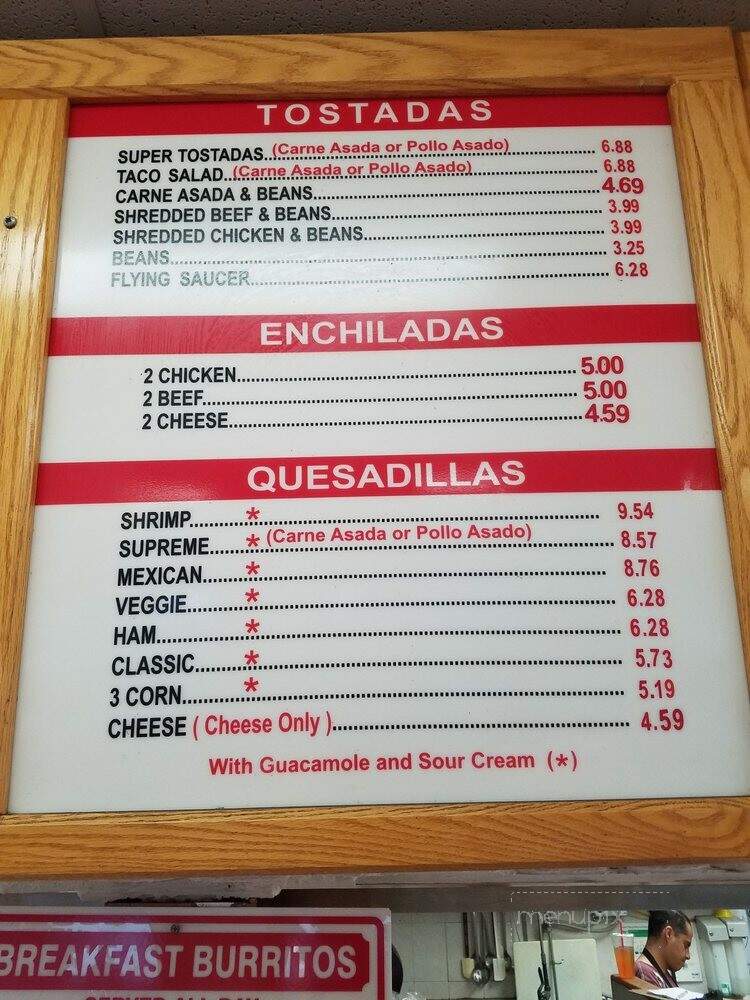 Rancho Villa's - El Cajon, CA menu_pic