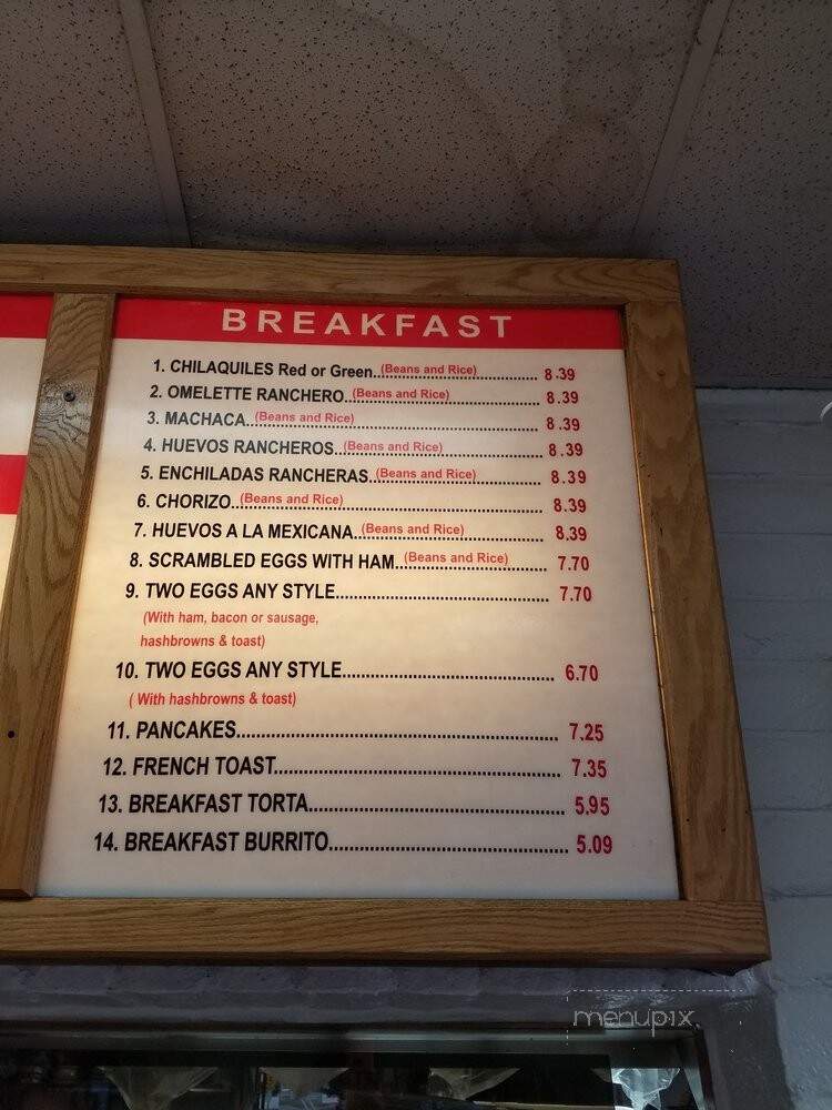 Rancho Villa's - El Cajon, CA menu_pic