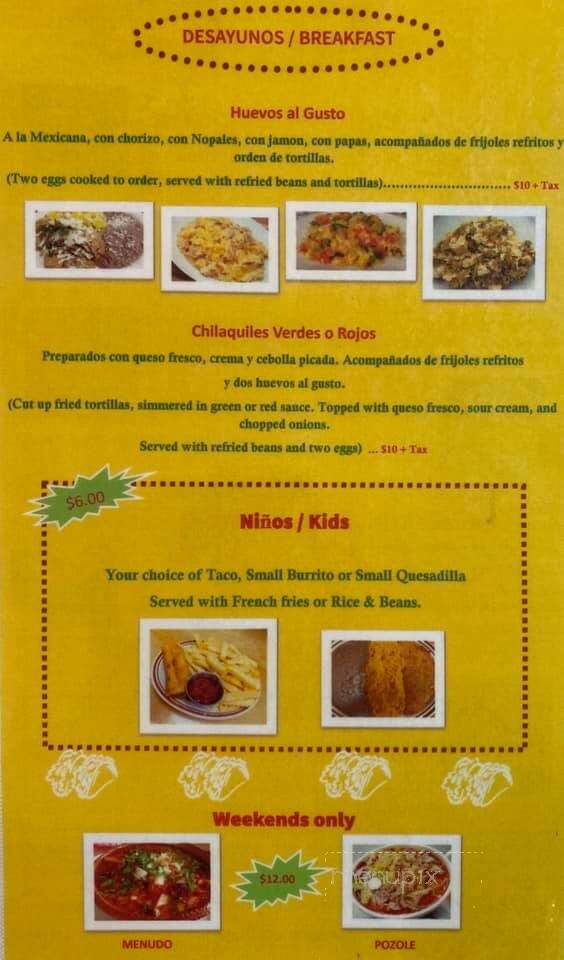 Taqueria Don Beto - Prairieville, LA menu_pic