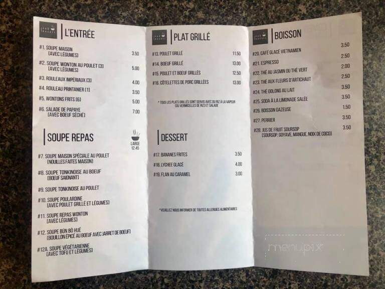 Pho Rachel - Montreal, QC menu_pic