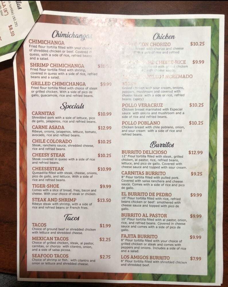 Los Amigos - Beardstown, IL menu_pic