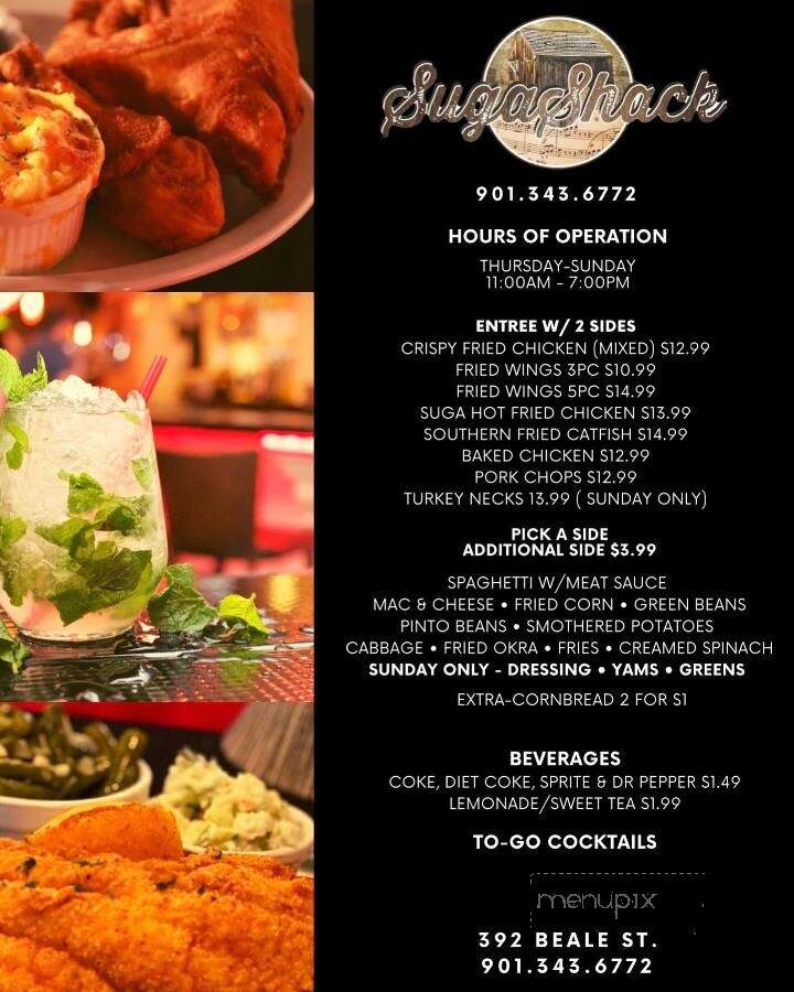Suga Shack - Memphis, TN menu_pic