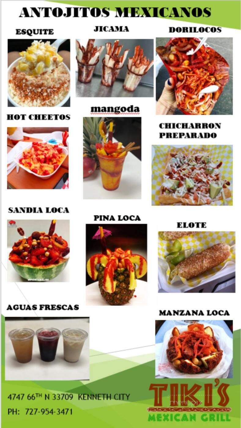 Tiki's Mexican Grill - Kenneth City, FL menu_pic