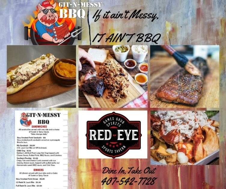 Red-Eye's Git N Messy Smokehouse & Tavern - Winter Springs, FL