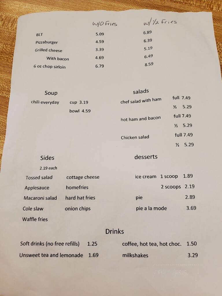 Hard Hat Restaurant - Wooster, OH menu_pic