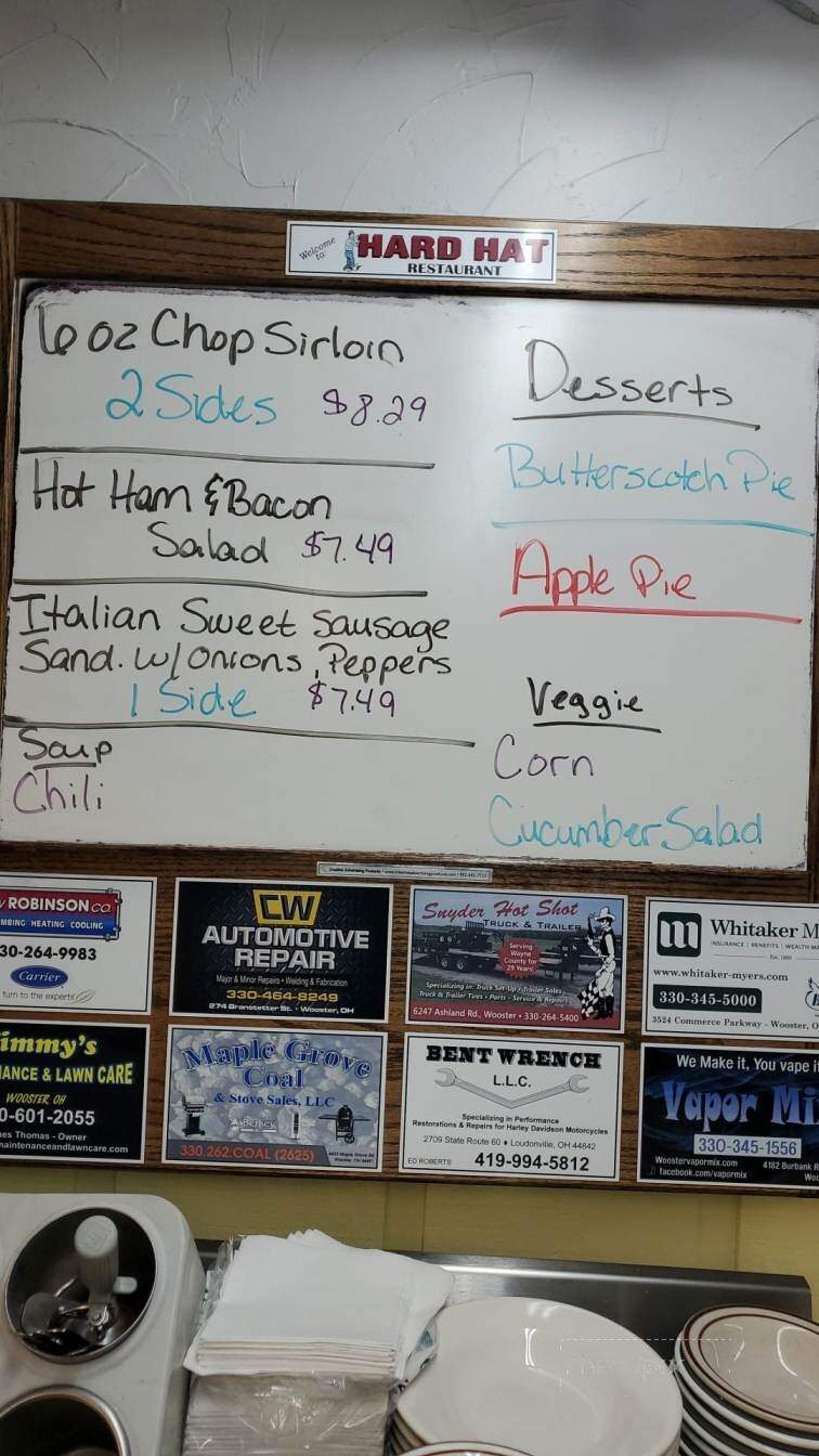 Hard Hat Restaurant - Wooster, OH menu_pic