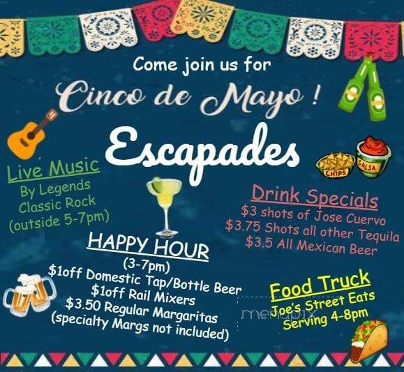 Escapades - Green Bay, WI menu_pic