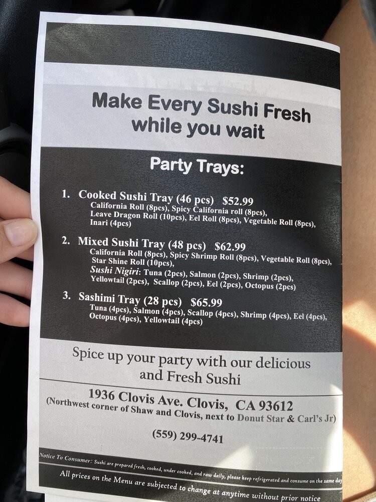 Fleurichi Express Sushi - Fresno, CA menu_pic