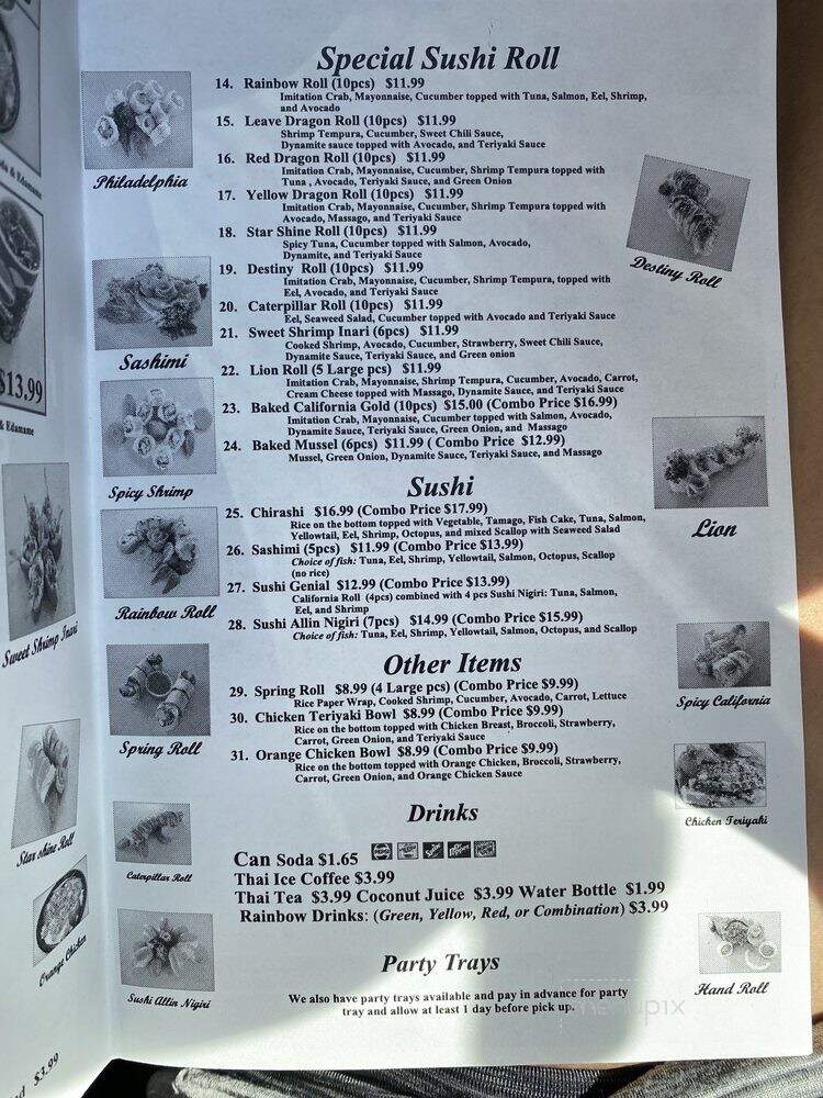 Fleurichi Express Sushi - Fresno, CA menu_pic