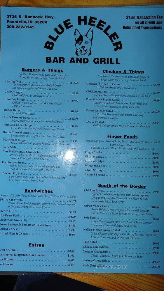 Blue Heeler - Pocatello, ID menu_pic