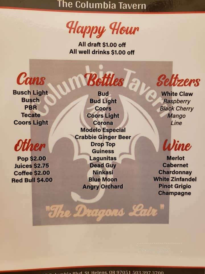 The Columbia Tavern - Saint Helens, OR