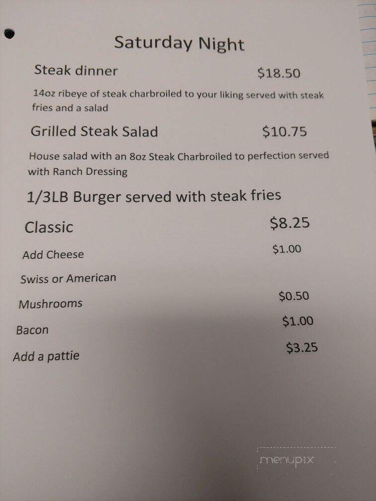 Montana Club - Shelby, MT menu_pic