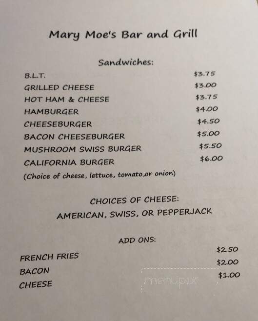 Mary Moe's Bar & Grill - Fountain City, WI