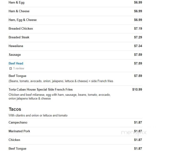 Mexico Lindo - Clearwater, FL menu_pic