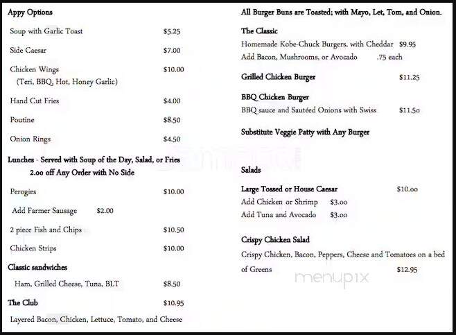 Log Cabin Grill - Maple Ridge, BC menu_pic