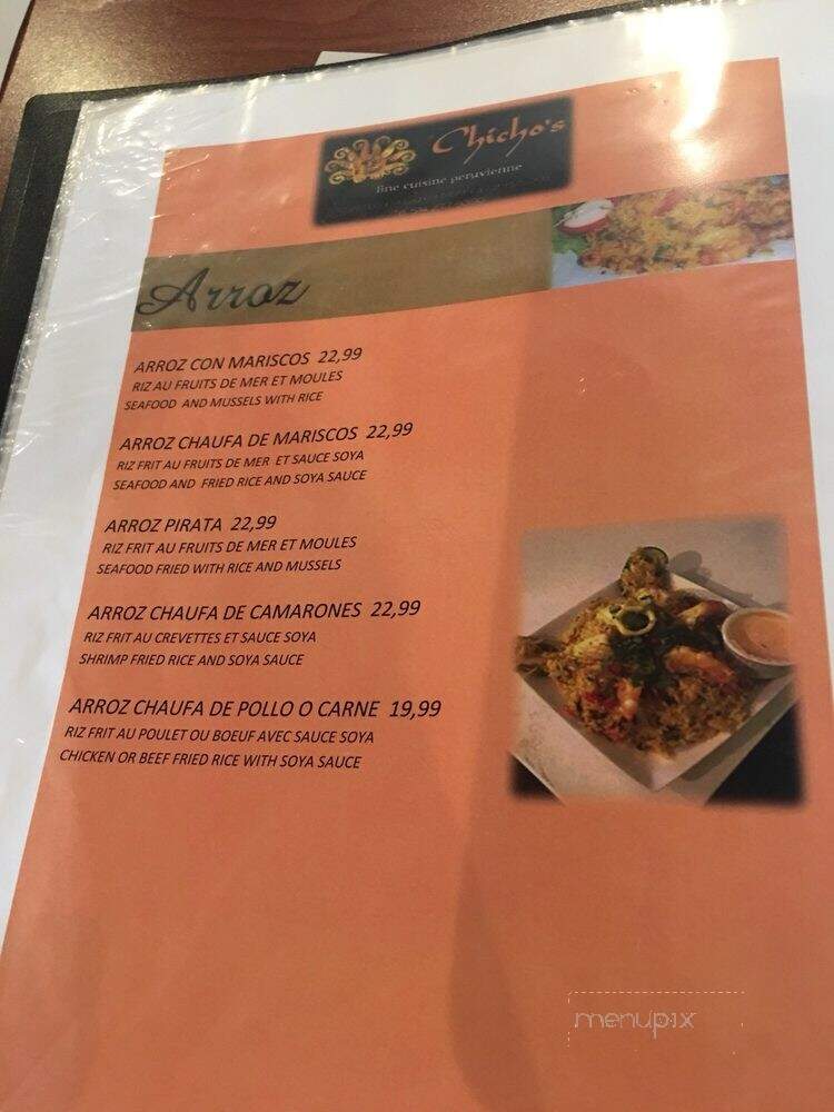 Chicho's Restaurant - Montreal, QC menu_pic