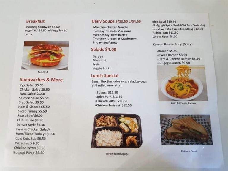 S & M Sandwich Tyme - Edmonton, AB menu_pic