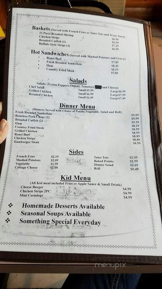 Brownsville Station Restaurant - Sweet Springs, MO menu_pic