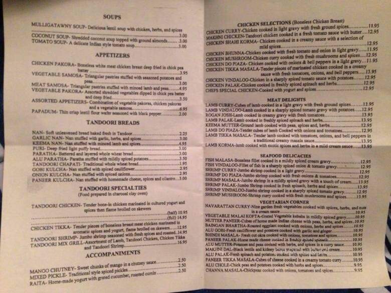 Star Of India - West Chester, PA menu_pic