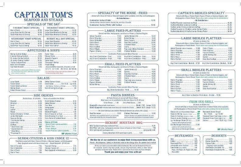 Captain Tom's Seafood - Columbia, SC menu_pic