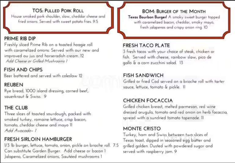 Mulligans Restaurant - Bellevue, WA menu_pic