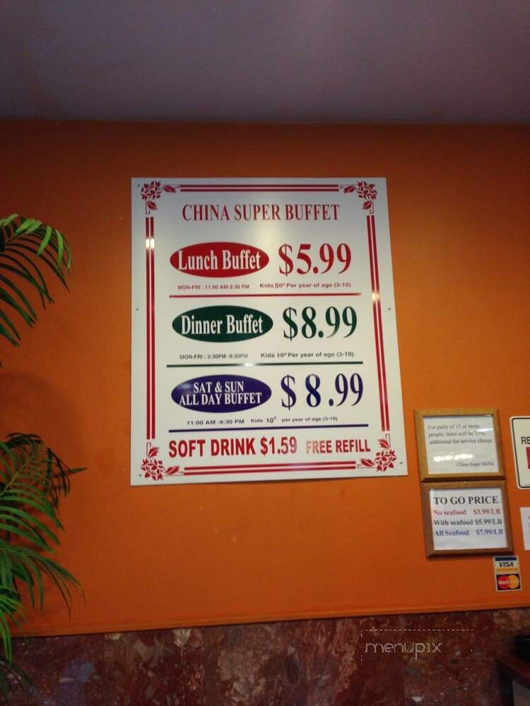 China Super Buffet - Temecula, CA menu_pic