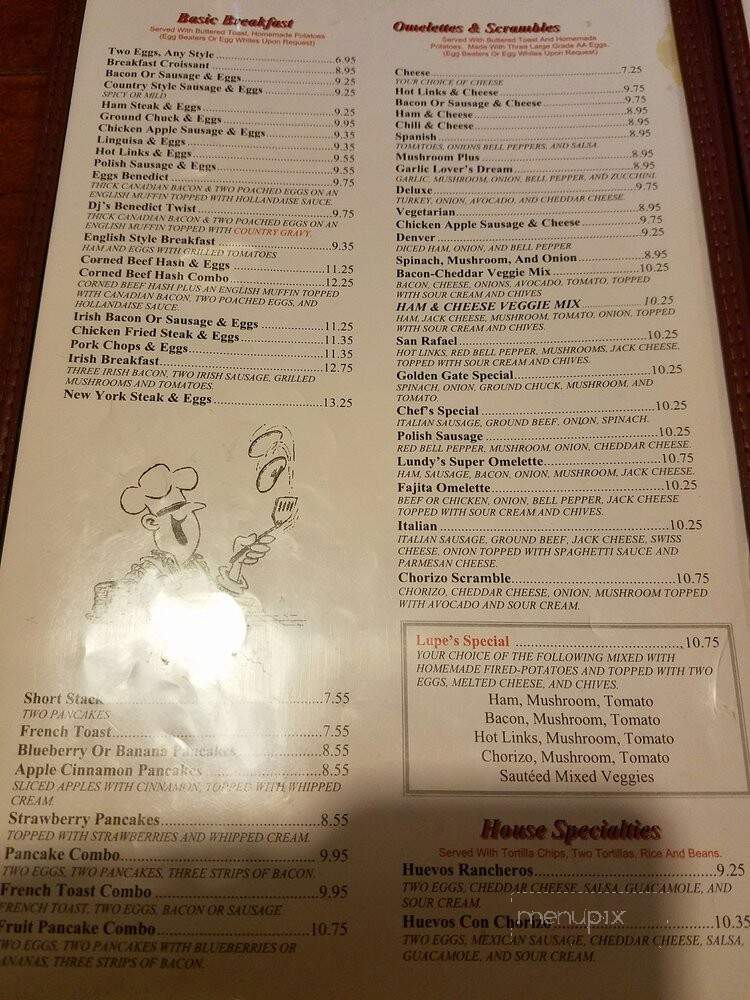 Lundy's Home Cooking - San Rafael, CA menu_pic