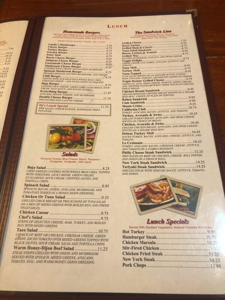 Lundy's Home Cooking - San Rafael, CA menu_pic