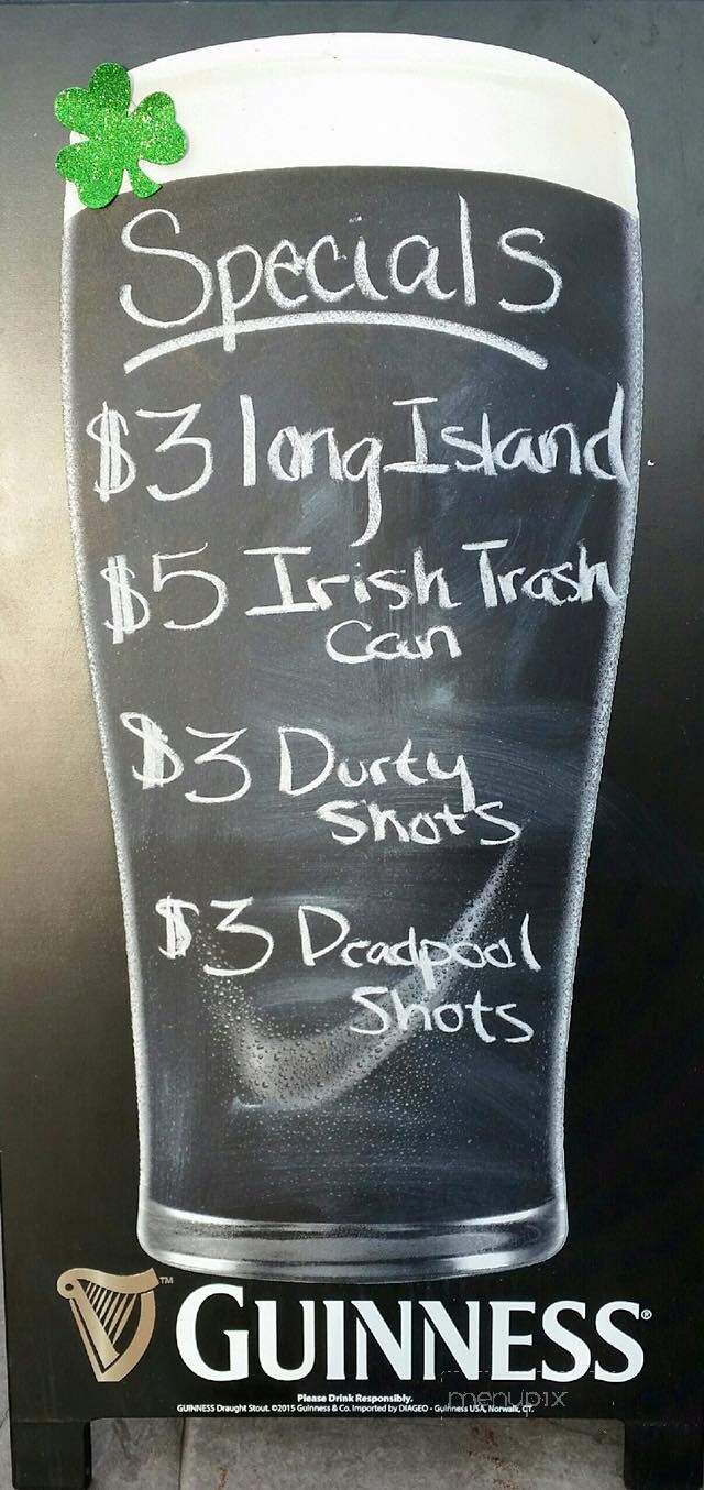 The Durty Leprechaun - Appleton, WI menu_pic