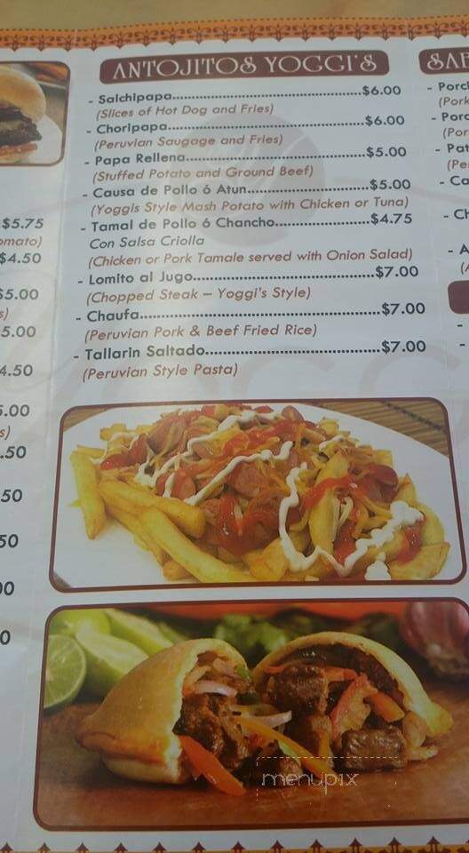 Yoggi's - Bloomfield, NJ menu_pic