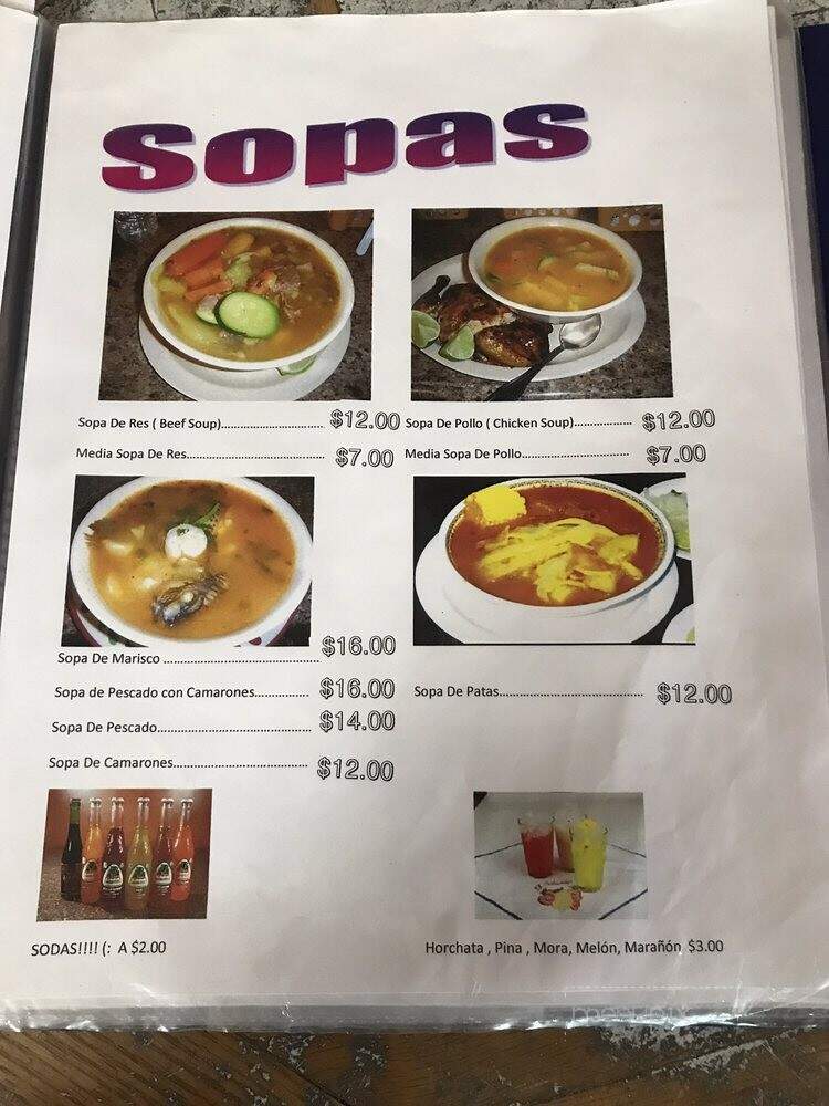 La Cascada - Nanuet, NY menu_pic
