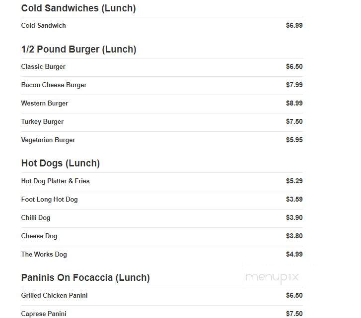 Cafe on Temple - New Haven, CT menu_pic