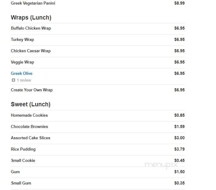 Cafe on Temple - New Haven, CT menu_pic