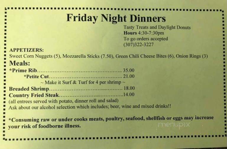 Tasty Treats - Wheatland, WY menu_pic
