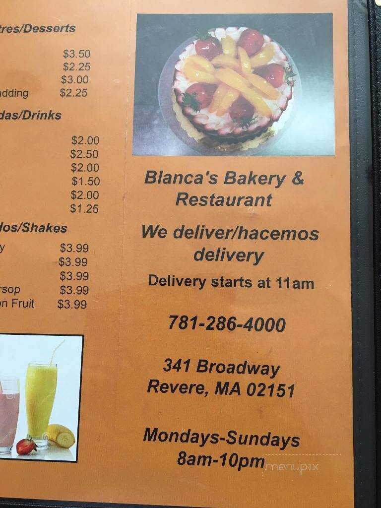 Blanca's Bakery & Restaurant - Revere, MA