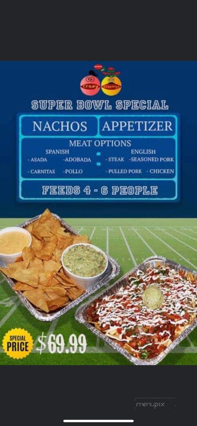 Crazy Cravings - Williston, ND menu_pic