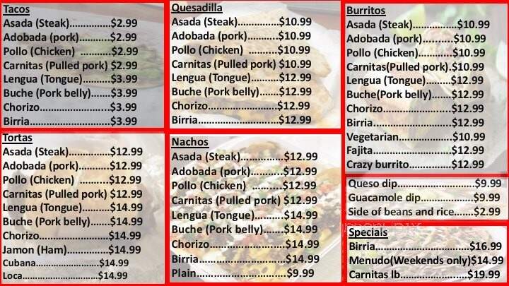 Crazy Cravings - Williston, ND menu_pic