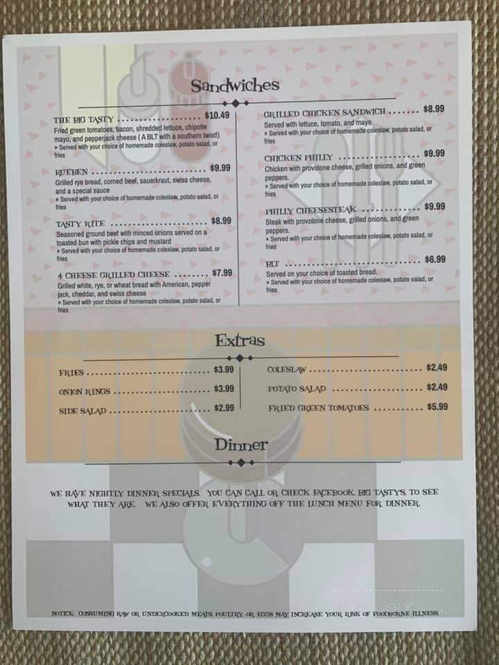 Big Tasty's - Okeechobee, FL menu_pic