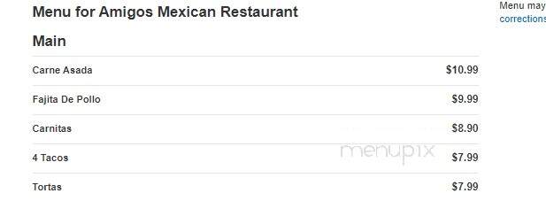 Amigos Mexican Restaurant - Northport, AL menu_pic