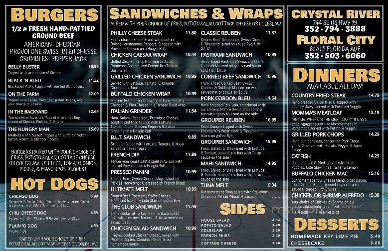 Lollygaggers Sports Pub & Grill - Floral City, FL menu_pic