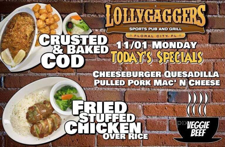 Lollygaggers Sports Pub & Grill - Floral City, FL menu_pic