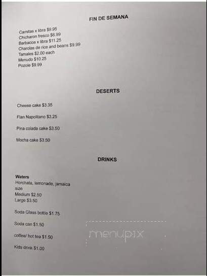 La Mexicana - Coralville, IA menu_pic