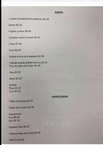 La Mexicana - Coralville, IA menu_pic