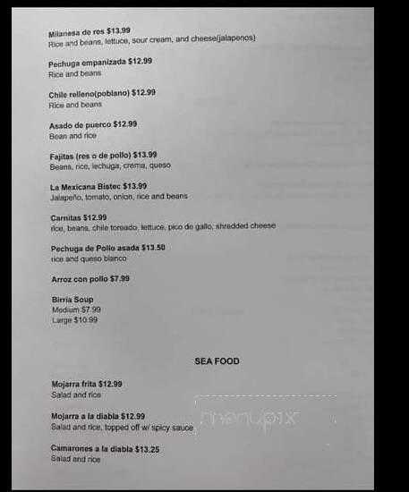 La Mexicana - Coralville, IA menu_pic