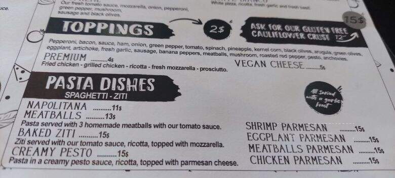 Agrigento Pizzeria Caffe - Bradenton, FL menu_pic