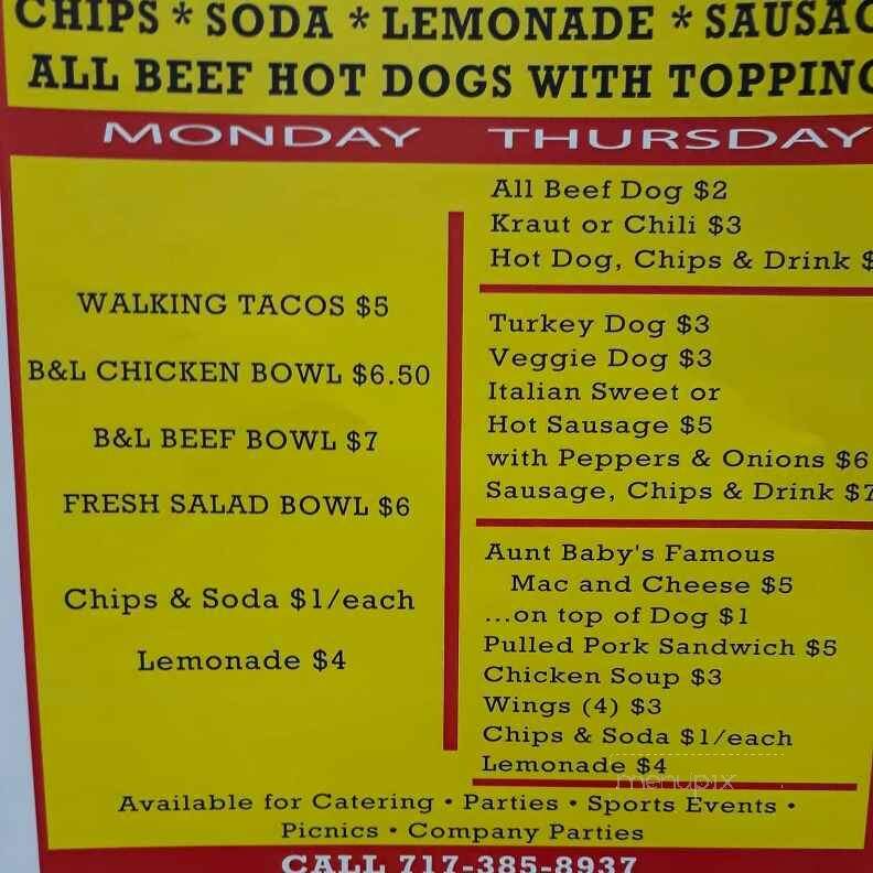 B&L Carribean Restaurant - Carlisle, PA menu_pic