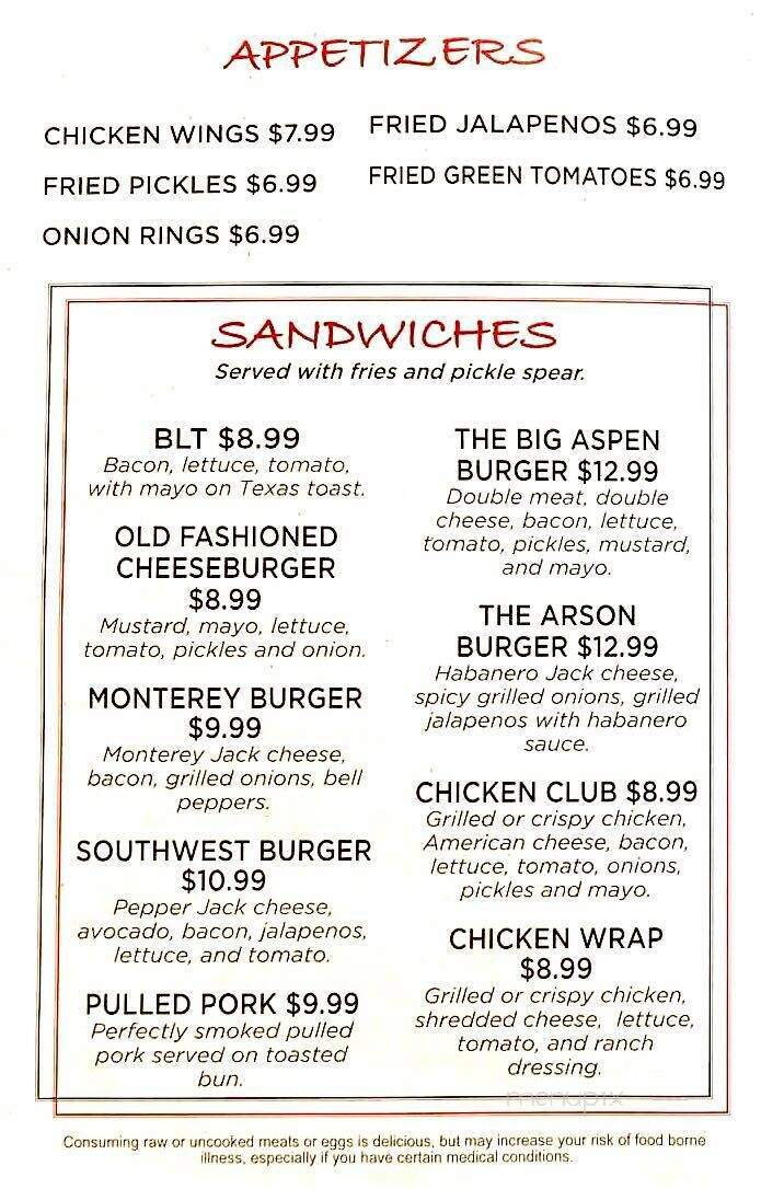 Miss Aspen's Mercantile - Gore, OK menu_pic