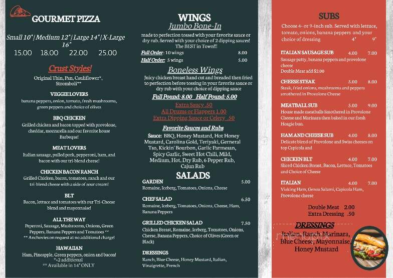 Buckeye Barbeque and Pizza - Plain City, OH menu_pic