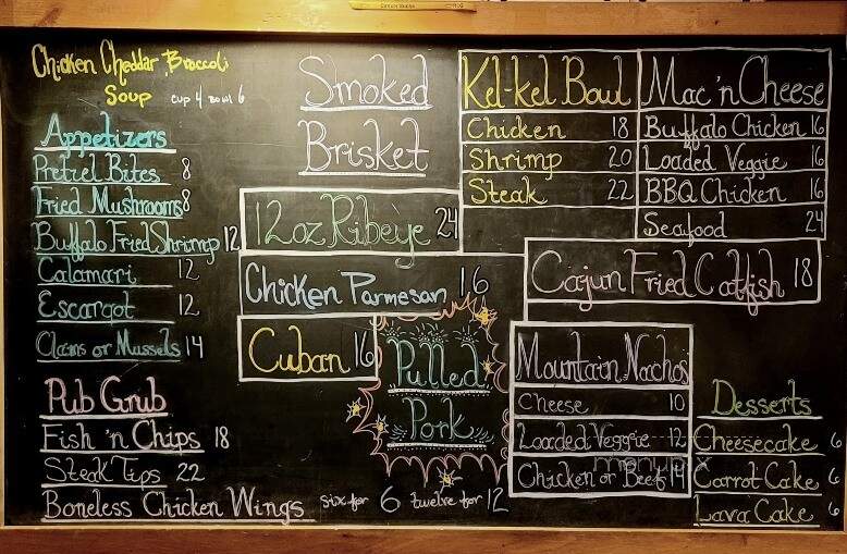 Snow Shoe Lodge & Pub - Montgomery Center, VT menu_pic