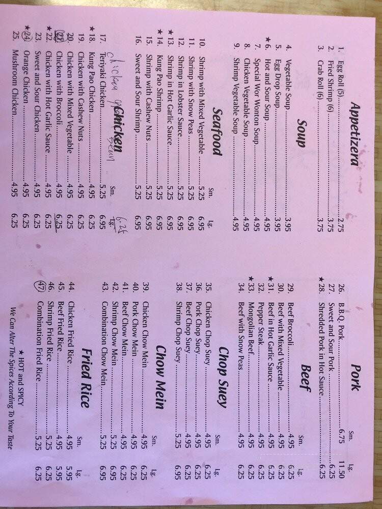 Joy Wok Express - Lynwood, CA menu_pic